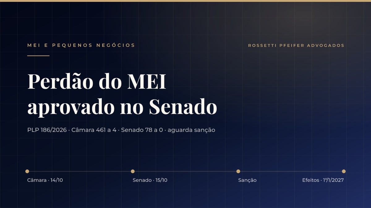 Perdão das dívidas do MEI aprovado no Senado: o que foi aprovado, o que mudou e quando começa a valer